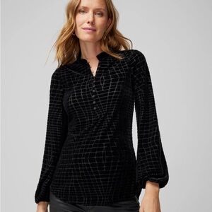 White House Black Market Velvet Burnout Tunic (NWT)